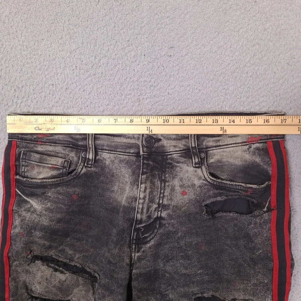 Jordan Craig Legacy Edition Denim Shorts Mens‎ 34 Black Jean Distressed Stretch
